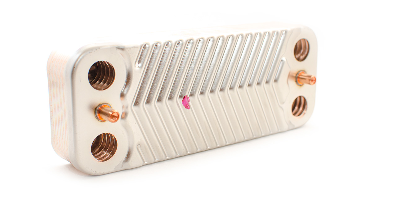 Теплообменник E5Р 16 пластин запасная часть к котлу «Лемакс». Код:117567     